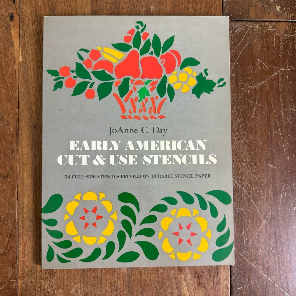 Early American‎ Cut & Use Stencils 1975 JoAnne C. Day Unused paperback book